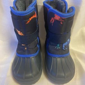 Toddler Boys Dino Snow Boots - Tidal size 7Toddler